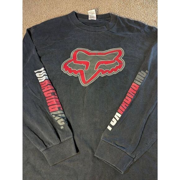 Fox Racing vintage down arm spell out long sleeve t-shirt. Size L - Picture 2 of 8